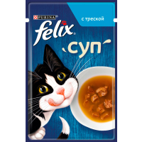 Felix Суп с Треской, пауч, для кошек, 48 гр