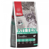 Blitz Sensitive Kitten Сухой корм для котят, беременных и кормящих кошек с индейкой
