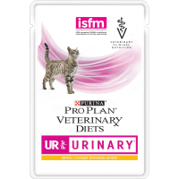 Pro Plan Veterinary Diets UR Urinary при мочекаменной болезни курица, для кошек, пауч 85 грамм