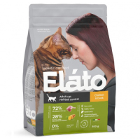 Elato Holistic Сухой корм для взрослых кошек для выведения шерсти, Курица и утка
