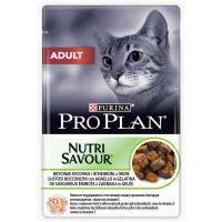 Pro Plan Adult, ягнёнок, пауч, для кошек, 85 грамм