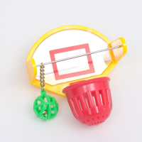 Пижон Игрушка для птиц "Баскетбольное кольцо", 9.5 х 11 х 6 см (мяч 2,5 см, корзина 4,6 см)