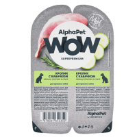 AlphaPet WOW Superpremium  для собак, с кроликом и кабачком в соусе, 100 г