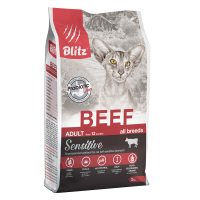 Blitz Sensitive Beef Сухой корм для взрослых кошек с говядиной