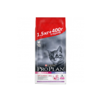 PRO PLAN DELICATE Junior для котят с чувствительным пищеварением, индейка, 1,5+400 кг