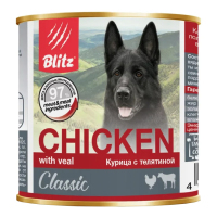 Blitz Classic Chicken & Veal для собак, курица с телятиной, 400 г