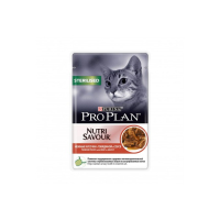 Pro Plan для стерилизованных кошек, говядина в соусе, пауч 85 грамм