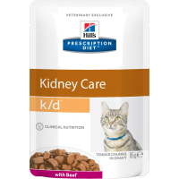 Hill's Prescription Diet k/d Kidney Care пауч при паталогии почек с говядиной 85 грамм 
