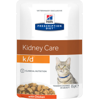 Hill's Prescription Diet k/d Kidney Care пауч при паталогии почек с курицей 85 грамм 