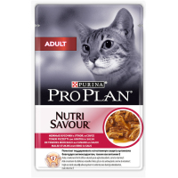 Pro Plan Adult, утка в соусе, пауч, для кошек, 85 грамм