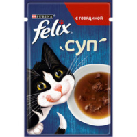 Felix Суп с Говядиной, пауч, для кошек, 48 гр