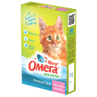 Омега Neo+ для котят Пребиотик/омега-3/зеленые мидии Веселый малыш 60 табл