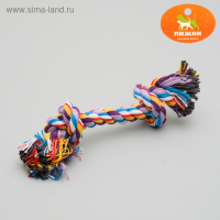 ПИЖОН игрушка канатная "2 узла" малая, 20 г, до 20 см, микс цветов