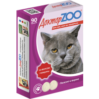 Доктор Zoo Мультивитаминное лакомство для кошек с говядиной 90 таблеток