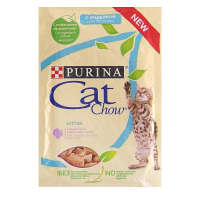 Cat Chow Kitten , индейка и кабачки в желе, для котят, 85 гр