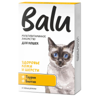 Balu лакомство мультивитаминное для кошек, для кожи и шерсти, с таурином и биотином, 100 таб