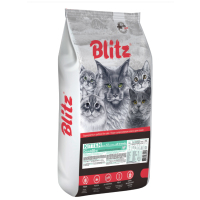 Blitz Sensitive Kitten сухой корм для котят, беременных и кормящих кошек с индейкой, 1 кг