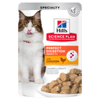 Hill's Science Plan Perfect Digestoin для кошек с чуствительным пищеварением с курицей, пауч 85грамм