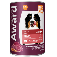AWARD для взрослых собак паштет из говядины с бататом 400 гр