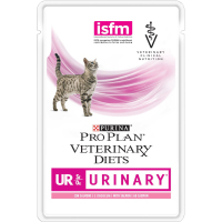 Pro Plan Veterinary Diets UR Urinary при мочекаменной болезни лосось, для кошек, пауч 85 грамм