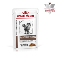 Royal Canin Gastro Intestinal Moderate Calorie желе низкокалорийный, для кошек пауч с курицей 85 гр