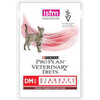Pro Plan Veterinary Diets DM при диабете, говядина, для кошек, пауч 85 грамм